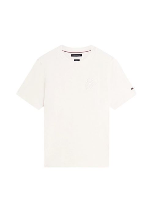 T-shirt with tone-on-tone embroidered logo Tommy Hilfiger | MW0MW42391Z00.Z00